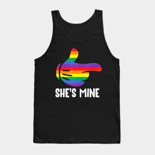 Shes Mine Lesbian Couple Rainbow Lgbt Pride Matching Tank Top